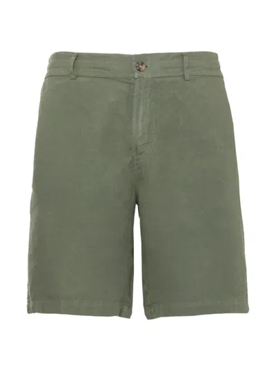 Mc2 Saint Barth Logo-embroidered Shorts In Green