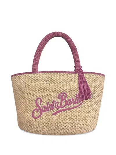 Mc2 Saint Barth Logo-embroidered Tote Bag In Neutral
