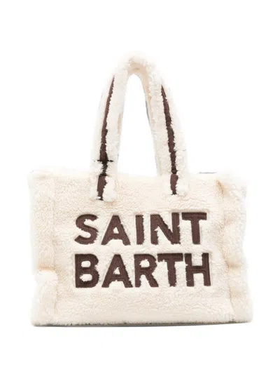 Mc2 Saint Barth Logo-embroidered Tote Bag In Neutral