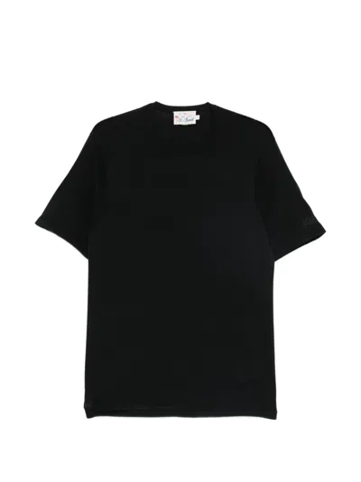 Mc2 Saint Barth Logo-embroidered T-shirt In Black