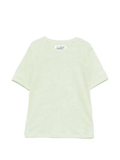 Mc2 Saint Barth Kids' Logo-embroidered T-shirt In Green