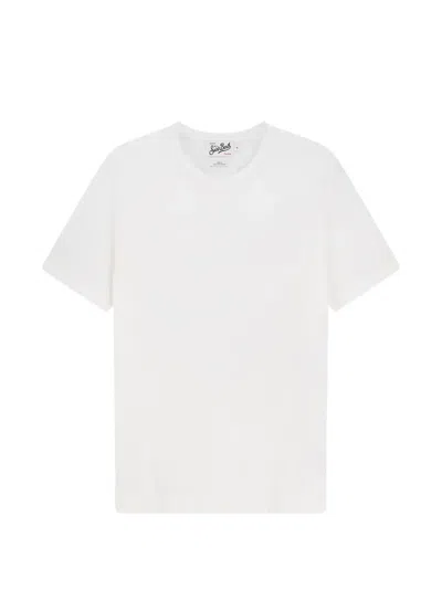 Mc2 Saint Barth Logo-embroidered T-shirt In White