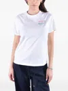 Mc2 Saint Barth Women White Graphic Crew Neck T-shirt In White