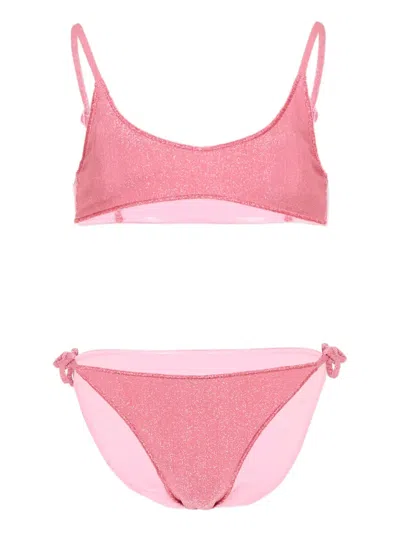 Mc2 Saint Barth Kids' Logo-patch Bikini In Pink