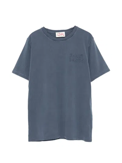 Mc2 Saint Barth Kids' Logo-patch T-shirt In Blue