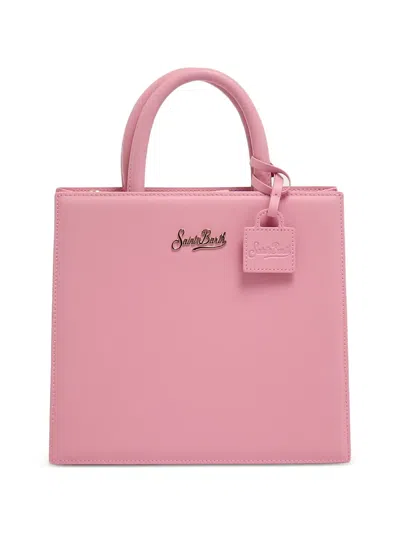 Mc2 Saint Barth Logo-plaque Square Tote Bag In Pink