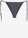 Mc2 Saint Barth Logo-print Adjustable Drawstring Bikini Bottom In Gray