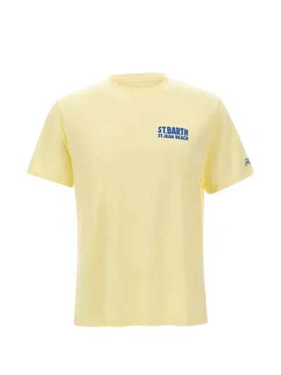 Mc2 Saint Barth Logo-print Crew-neck T-shirt In Yellow