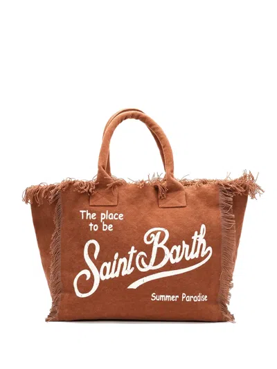 Mc2 Saint Barth Logo-print Tote Bag In Brown
