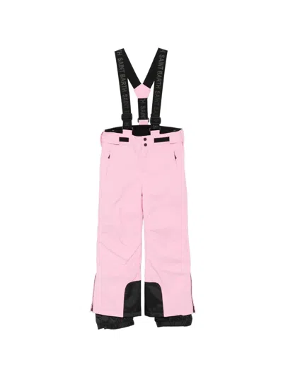Mc2 Saint Barth Kids' Logo-strap Snowsuit In Pink