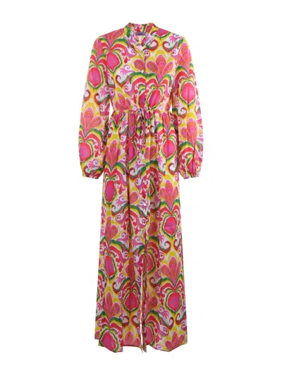 Mc2 Saint Barth Long Dress In Multicolor