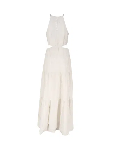MC2 SAINT BARTH LONG DRESS WITH HALTER NECKLINE AND CUT-OUT ON THE SIDES