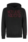 Mc2 Saint Barth Hoodie With Embroidered Lettering In Black