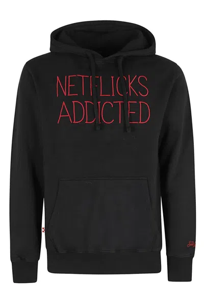 MC2 SAINT BARTH LONG SLEEVE HOODIE WITH CONTRASTING EMBROIDERED LETTERING