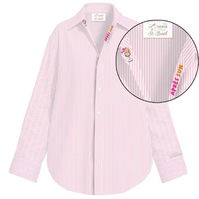 Mc2 Saint Barth Long Sleeve Shirt Cys0001-00703l In Pink