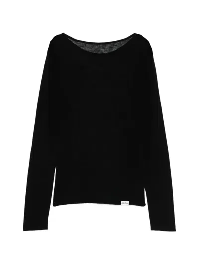 Mc2 Saint Barth Long-sleeve Top In Black