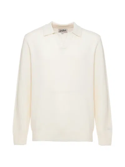 Mc2 Saint Barth Long-sleeved Polo Shirt In Neutral