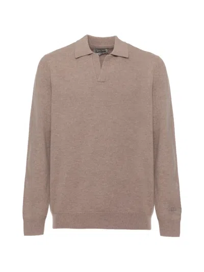 Mc2 Saint Barth Long-sleeved Polo Shirt In Neutral