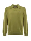 Mc2 Saint Barth Long-sleeved Polo Shirt In Pistachio