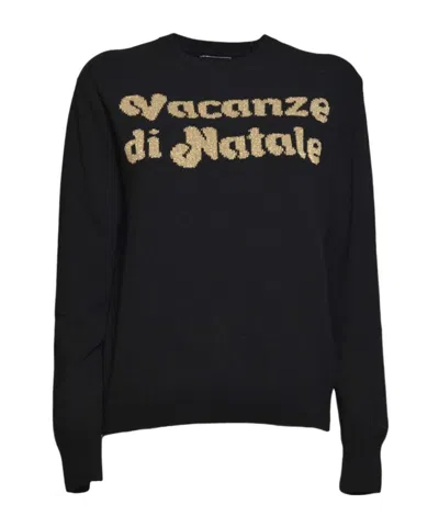 Mc2 Saint Barth Long-sleeved Sweater In Black