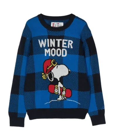 Mc2 Saint Barth Long-sleeved Sweater In Blue