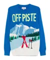 Mc2 Saint Barth Ski-print Wool-cashmere Blend Jumper In Blue