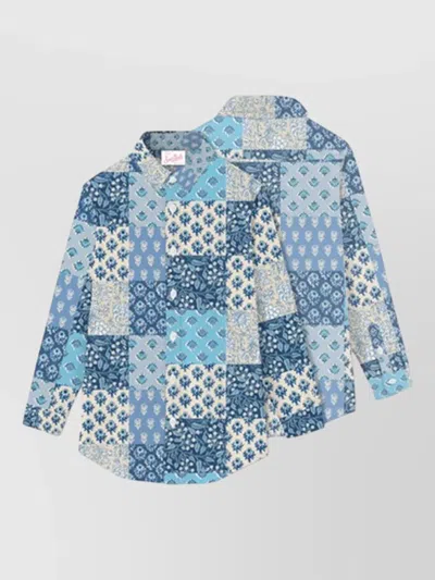 Mc2 Saint Barth Long Sleeves Shirt Patchwork Design Style In Multi