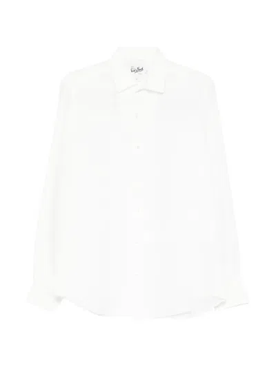 Mc2 Saint Barth Long-sleeve Button-up Shirt In White