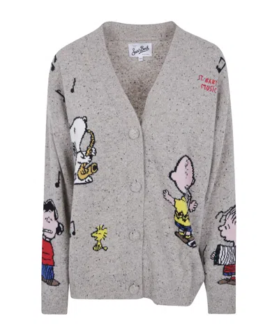 Mc2 Saint Barth Long-sleeve Cardigan In Gray