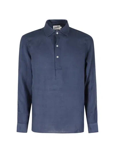 Mc2 Saint Barth Long-sleeve Polo Shirt In Blue