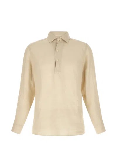 Mc2 Saint Barth Long-sleeve Polo Shirt In Neutral
