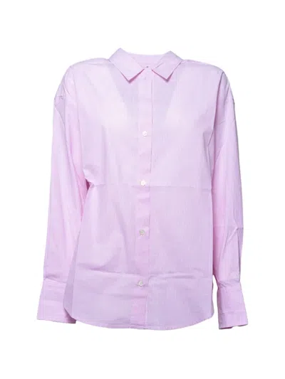 Mc2 Saint Barth Long-sleeve Striped Shirt In Pink
