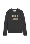 Mc2 Saint Barth Chic Knit Sweater With Jacquard Details In Black