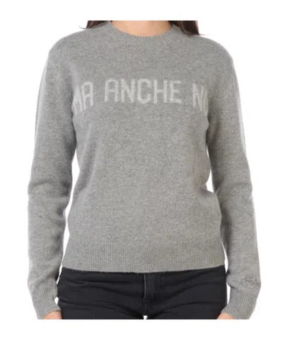 Mc2 Saint Barth Long-sleeved Knitted Sweater In Gray