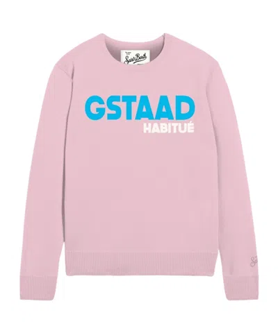 Mc2 Saint Barth Long-sleeved Sweater In Pink