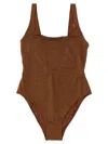 Mc2 Saint Barth Classic Onepiece Swimsuit - Shiny Rhinestone Leopard 18 In Brown