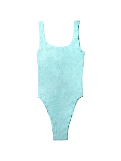 Mc2 Saint Barth Lora Scoop-neck Swimsuit In Blue
