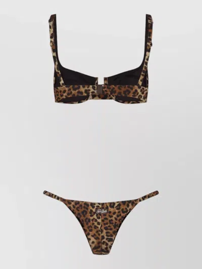 Mc2 Saint Barth Loungewear Coverup Animal Print Adjustable Straps In Multi