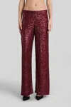 Mc2 Saint Barth Lucette Paillettes Pants In Red