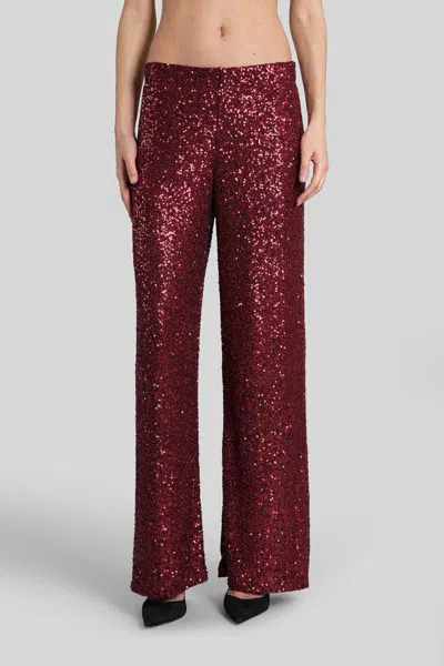 Mc2 Saint Barth Lucette Paillettes Pants In Red