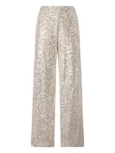 Mc2 Saint Barth Lucette Sequin Trousers In Gold