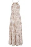 Mc2 Saint Barth Lightweight Printed Maxi Dress With Halter Neckline