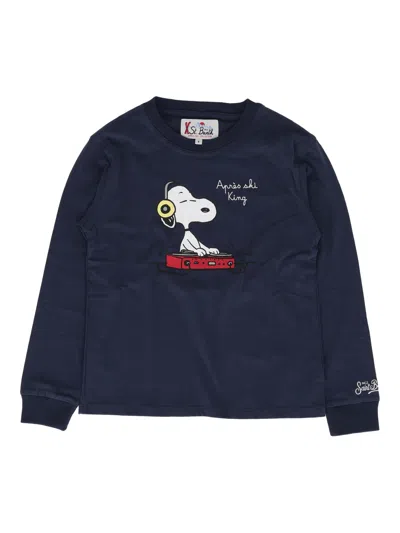 Mc2 Saint Barth Kids' Luton Jr Warm-snoopy Dj 61 Emb In Blue