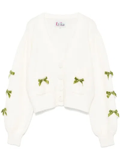 Mc2 Saint Barth Lyza Cardigan In White