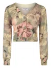 Mc2 Saint Barth Lyza Floral-pattern Button Cardigan In Multi