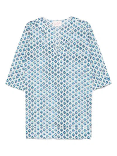 Mc2 Saint Barth Relaxed Fit Cotton Cover-up Dress In White
