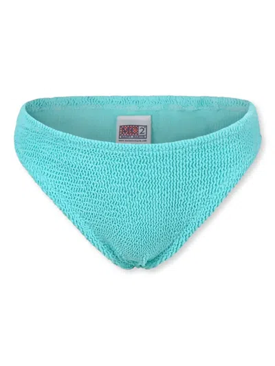 Mc2 Saint Barth Kids' Madame Crinkle Bikini Bottoms In Green