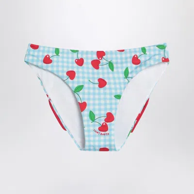 MC2 SAINT BARTH MC2 SAINT BARTH MADAME SLIP WITH VICHY AND CHERRIES PATTERN