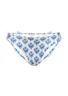 Mc2 Saint Barth Madame Swim Briefs With Bow And Flower Print In Black