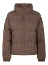 Mc2 Saint Barth Maddyen Houndstooth Jacket In Brown